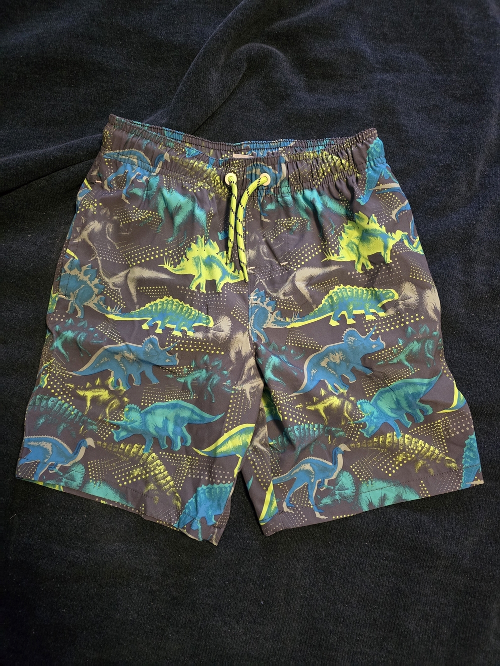 Wonder Nation Boys Dinosaur Print Swim Trunks Size M (8) Eco-Friendly